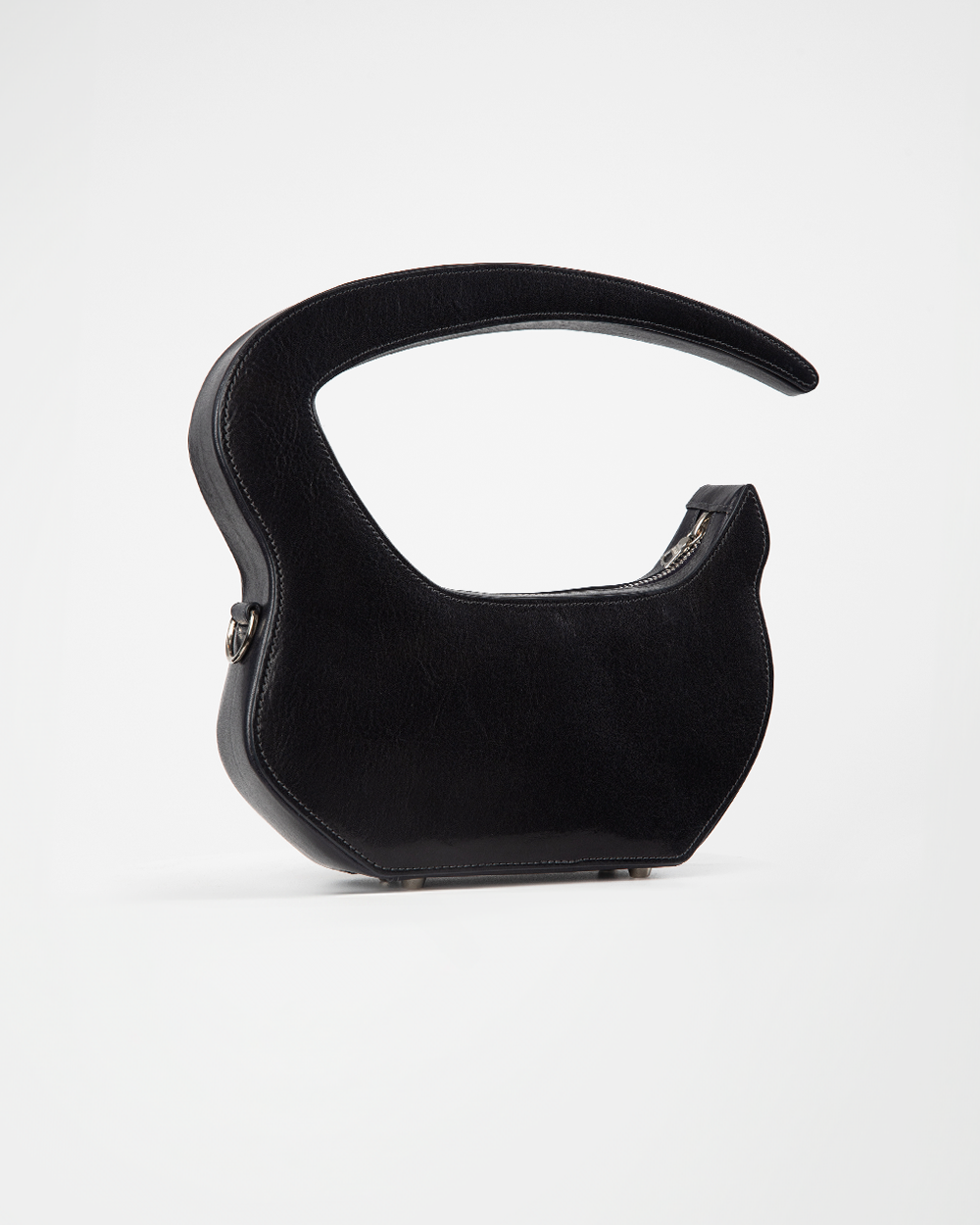 Pierced Leather Bag in Navy