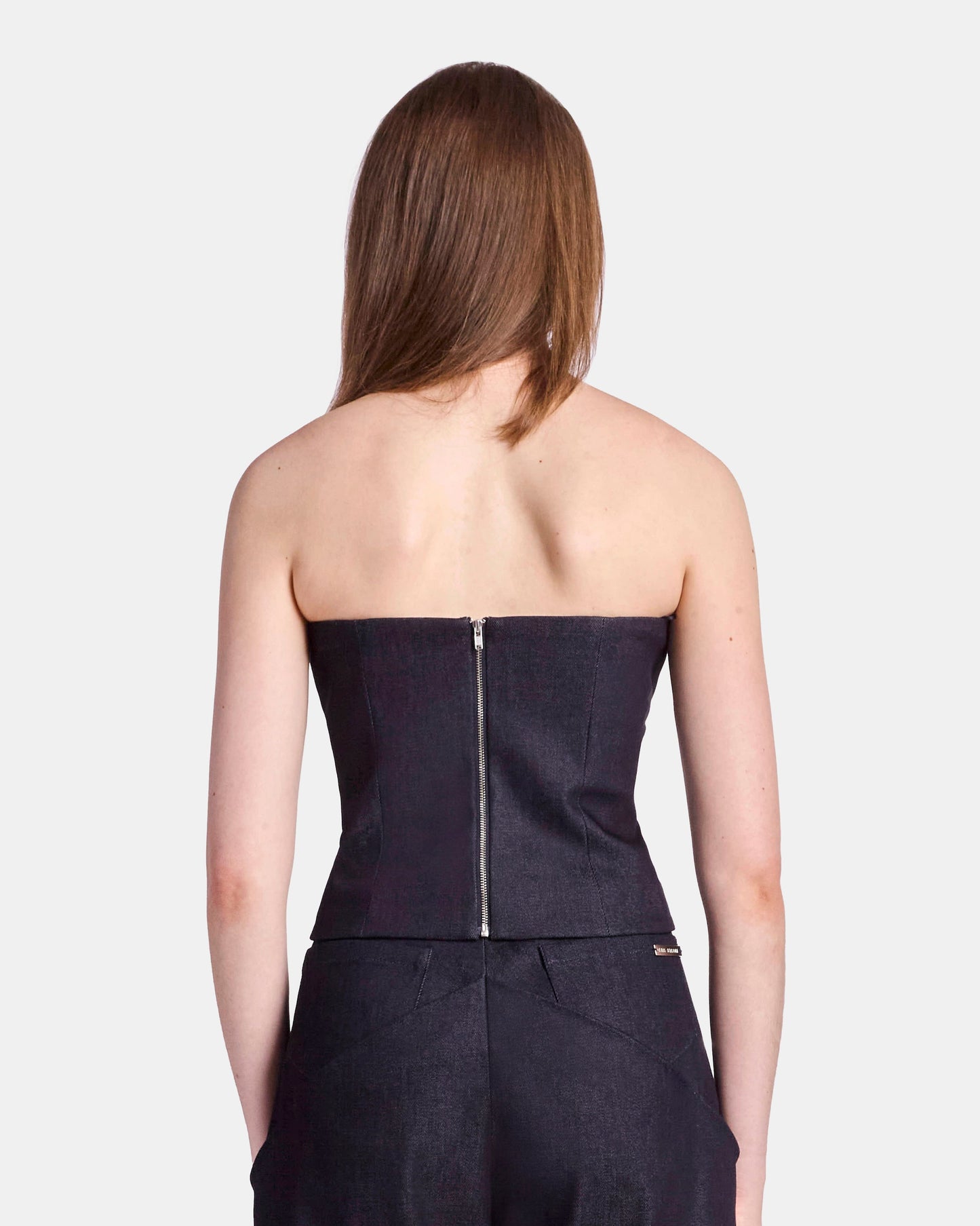 Symmetrical Sculpted Denim Corset