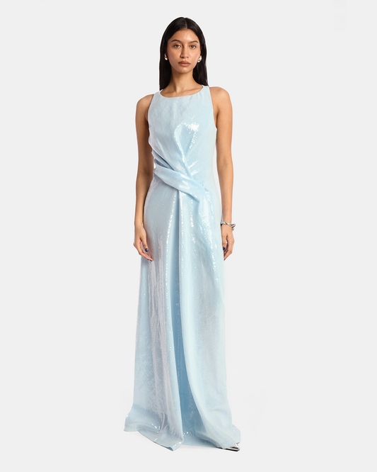 Sequin Kate Draped Maxi Dress