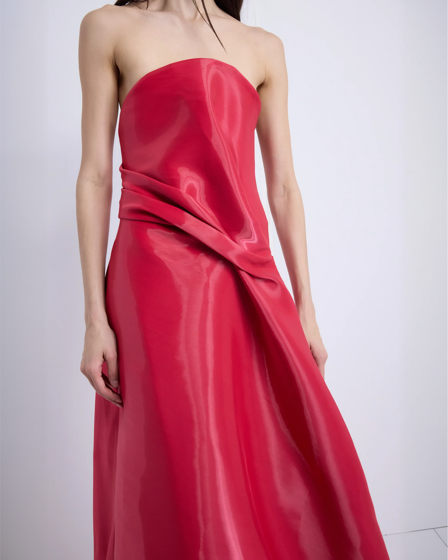 Kate Liquid Ballgown - Raspberry