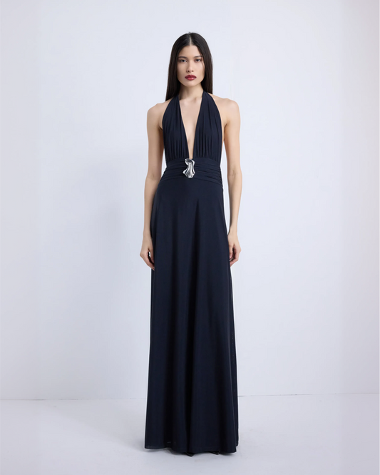Nina Halter Maxi Dress - Midnight