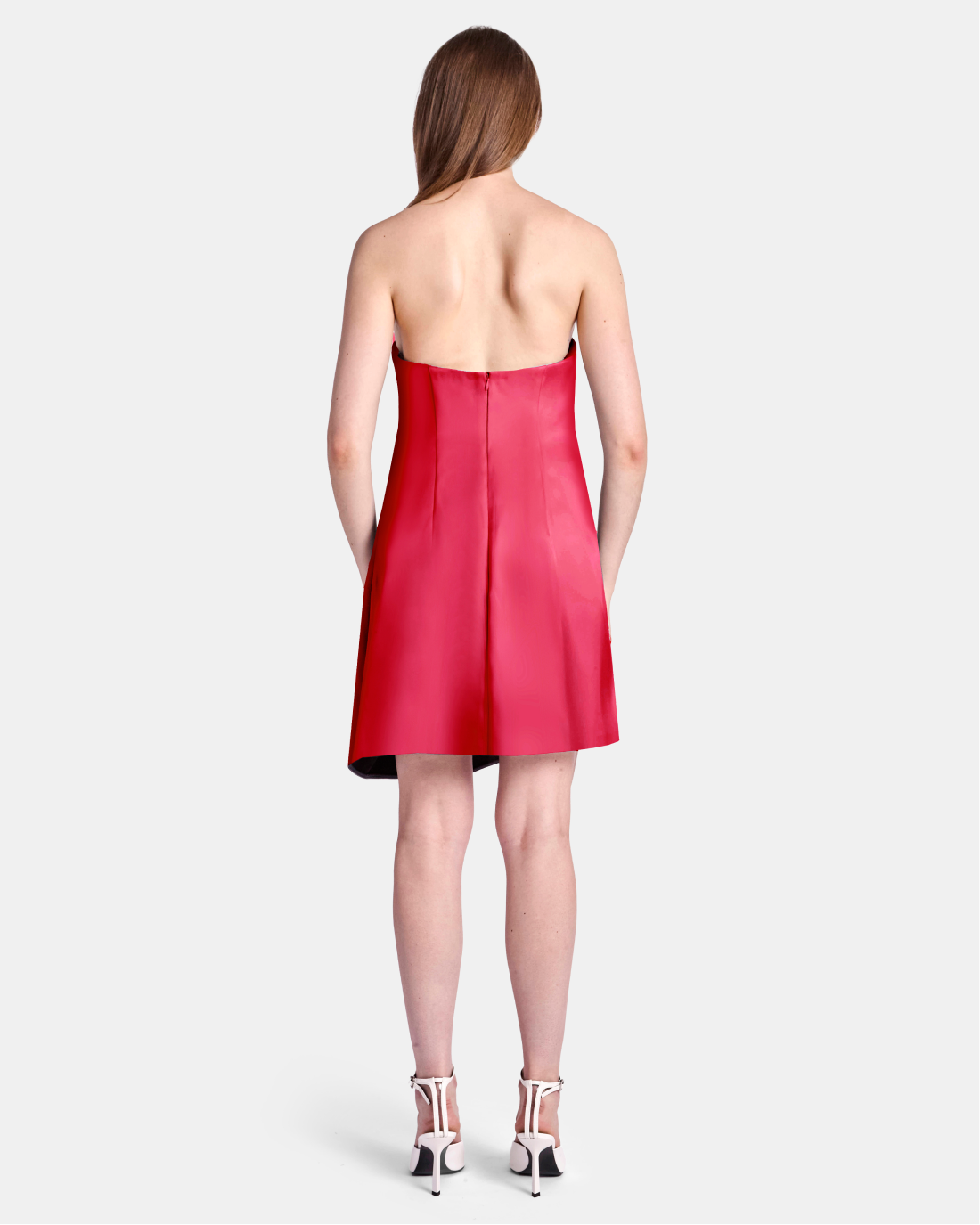 Kate Liquid Draped Mini Dress Raspberry