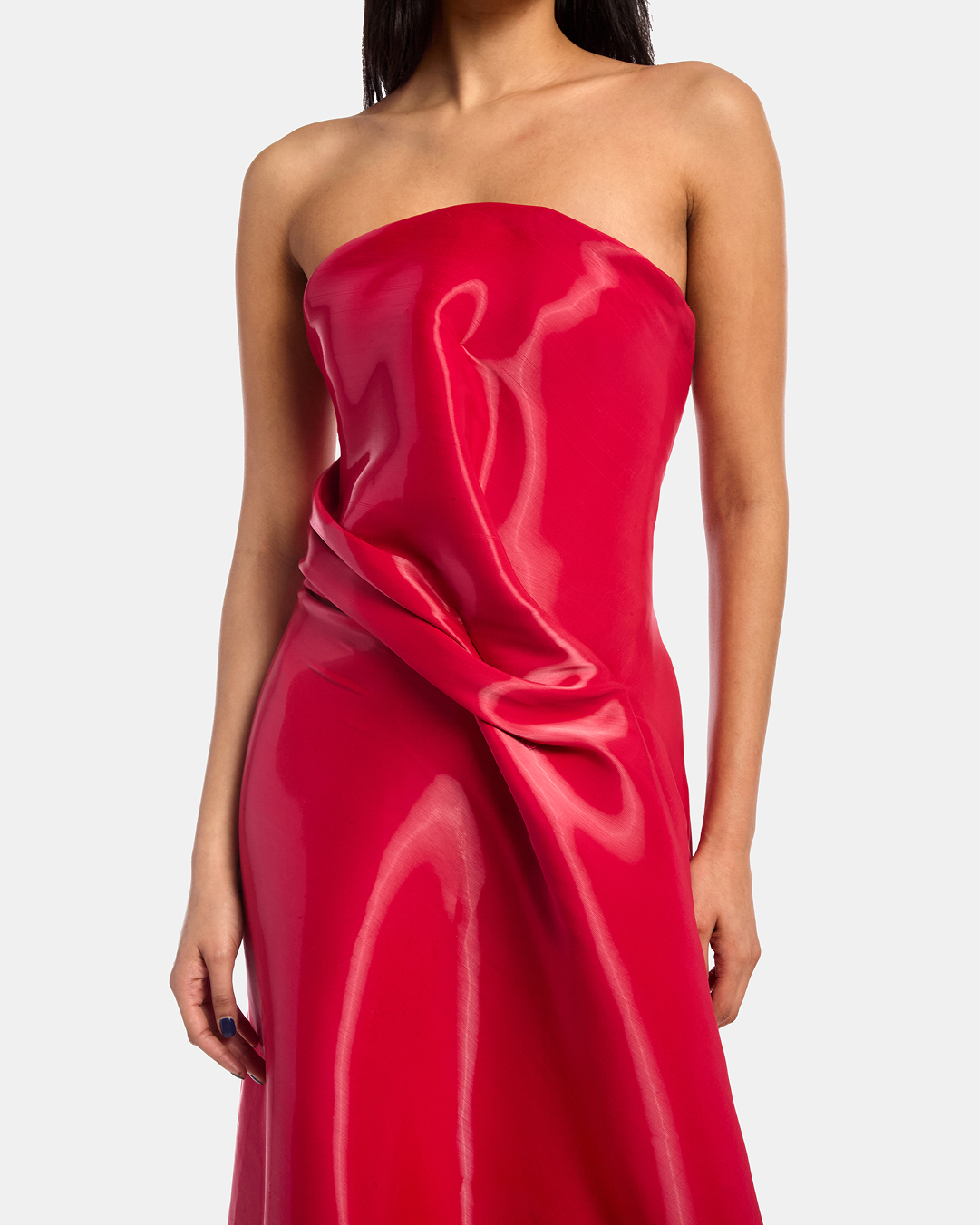 Kate Liquid Draped Ballgown with Pockets