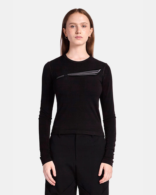 Illusion Print Long Sleeve Top