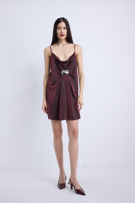 Peyton Mini Dress Burgundy