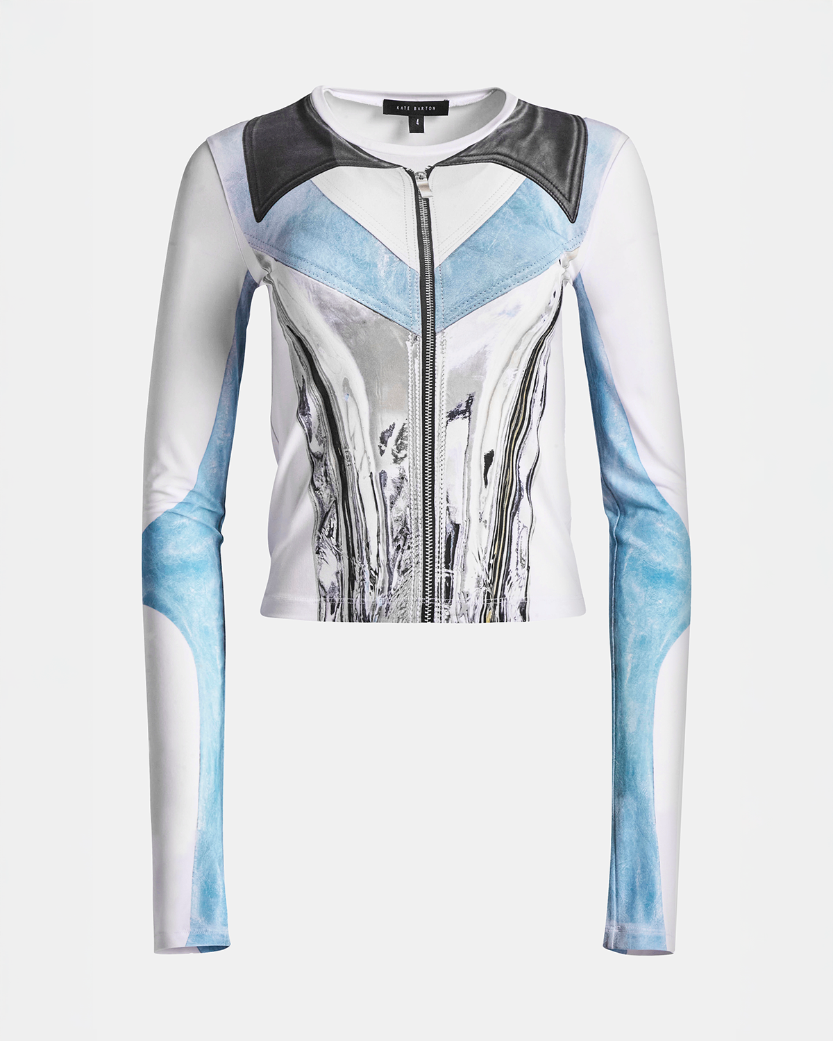 Illusion Print Long Sleeve Top