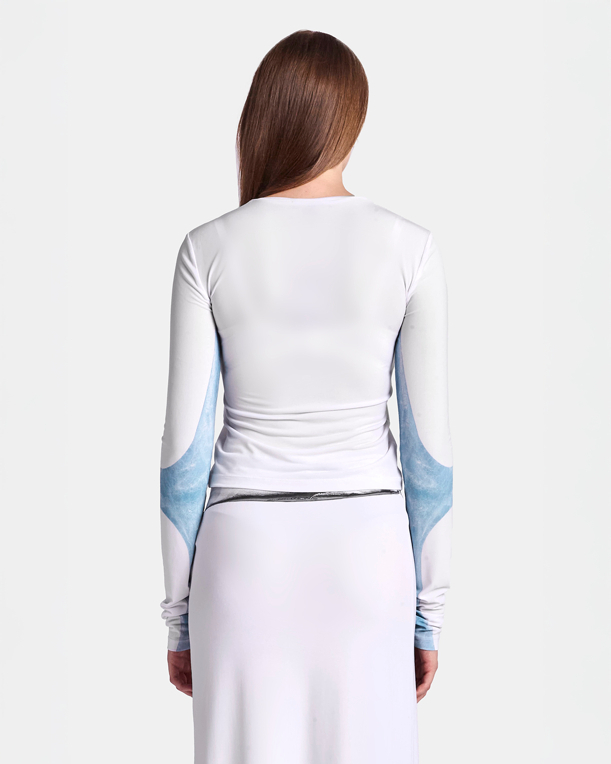 Illusion Print Long Sleeve Top