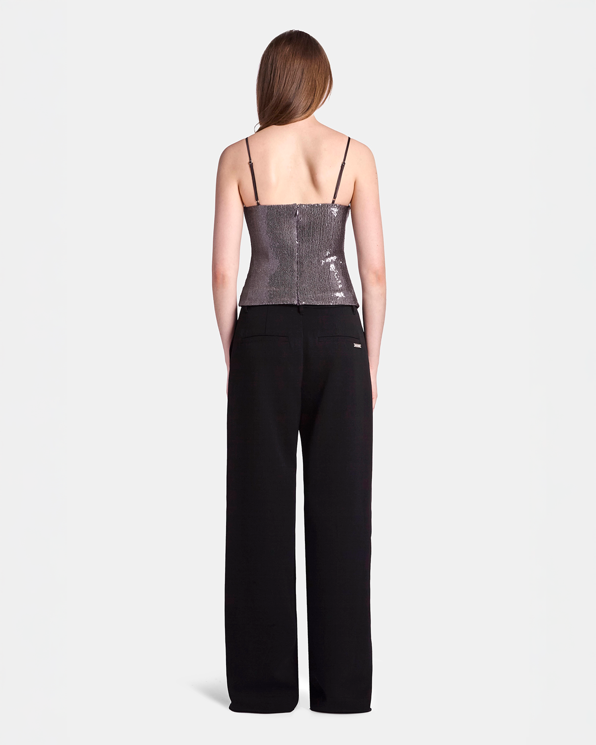 Draped Knee Wool Trouser