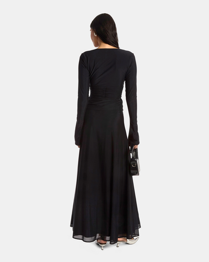 Mesh Circle Skirt Navy