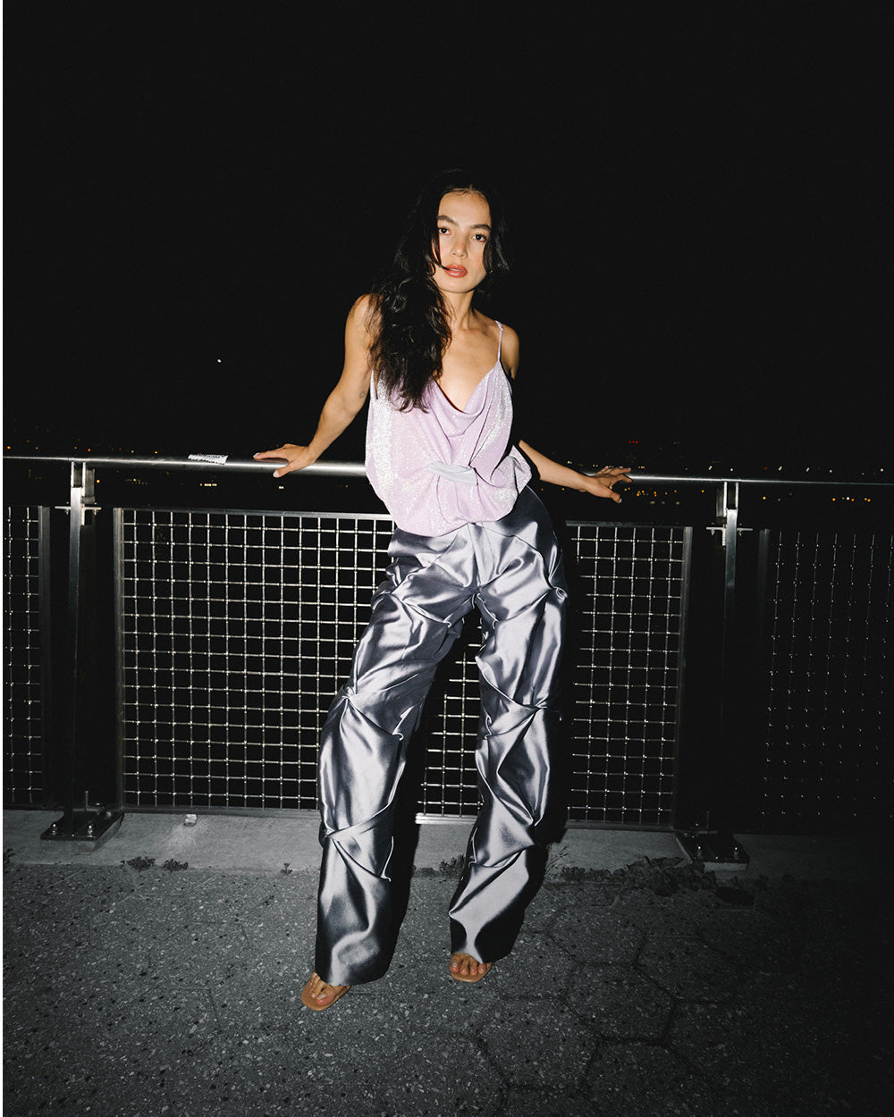 Astrid Lilac Draped Trousers