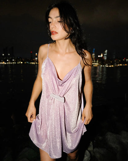 Peyton Cowl-Neck Mini Dress