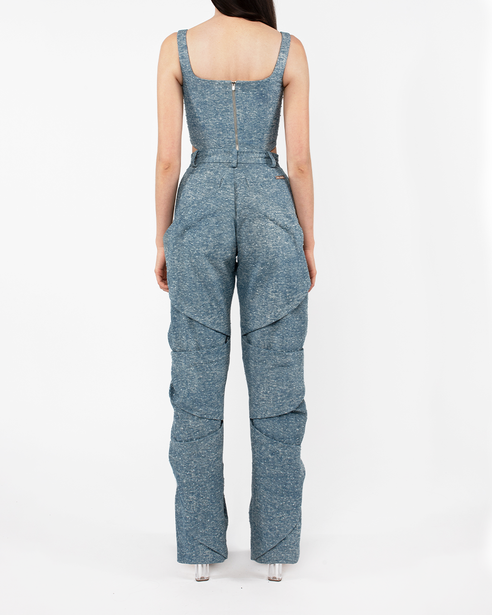 Astrid Rhinestone Draped Trousers