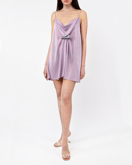 Peyton Cowl-Neck Mini Dress