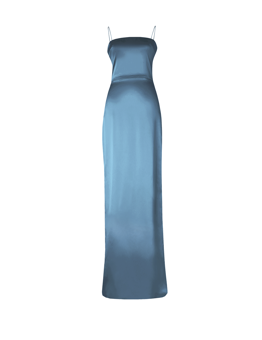 Russian Blue Fitted Column Gown