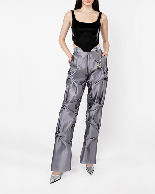 Astrid Lilac Draped Trousers