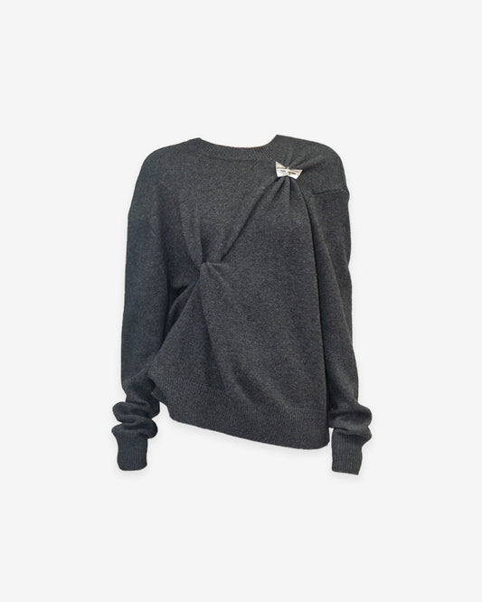Draped Merino Cashmere Sweater