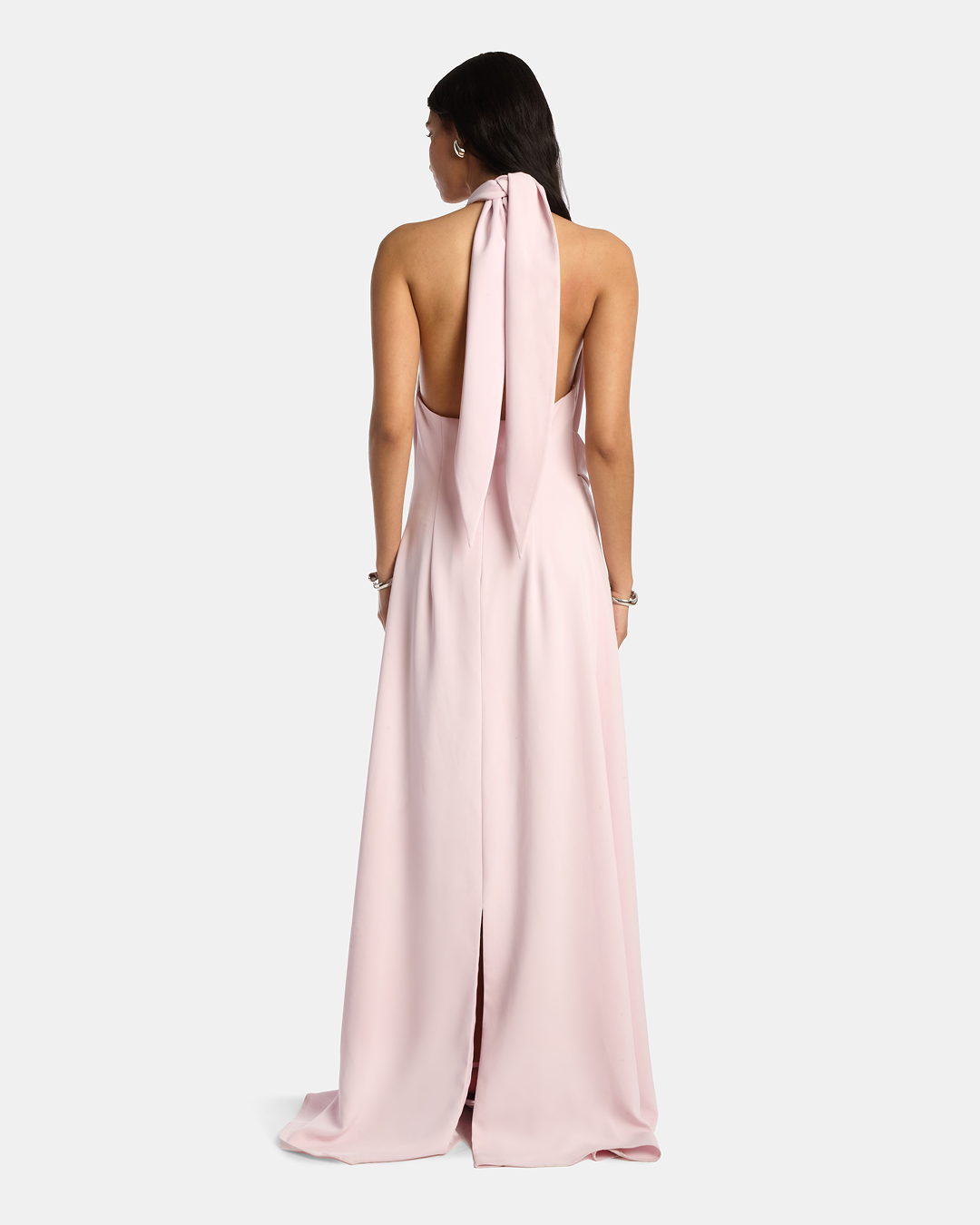 Crepe Kate Draped Halter Dress