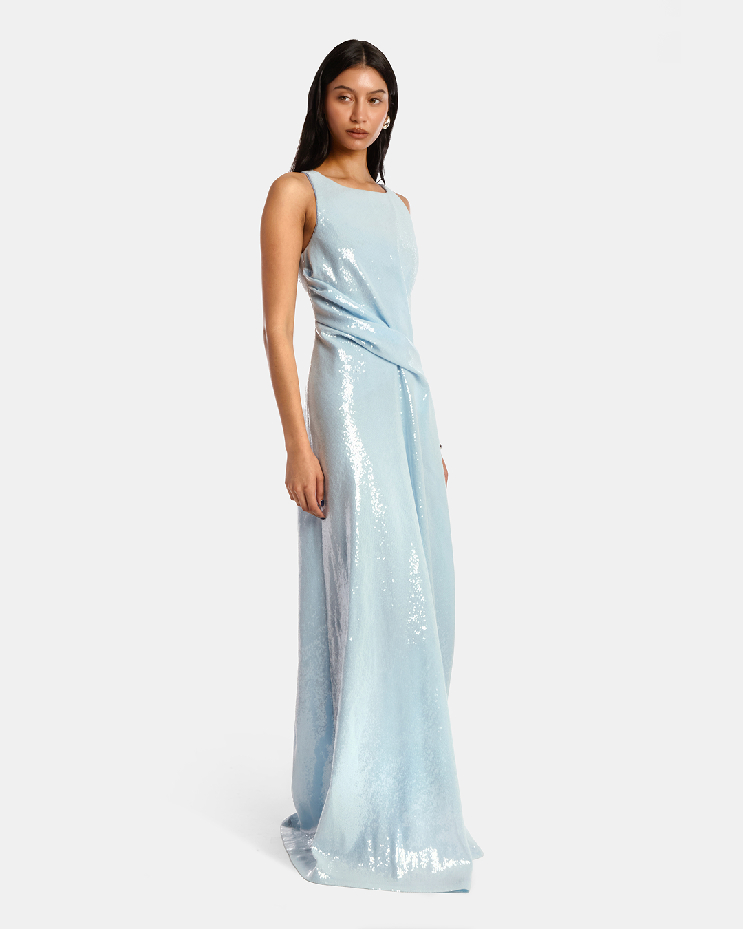 Sequin Kate Draped Maxi Dress