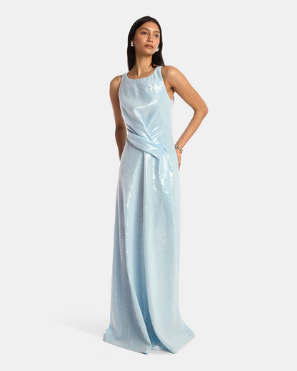 Sequin Kate Draped Maxi Dress