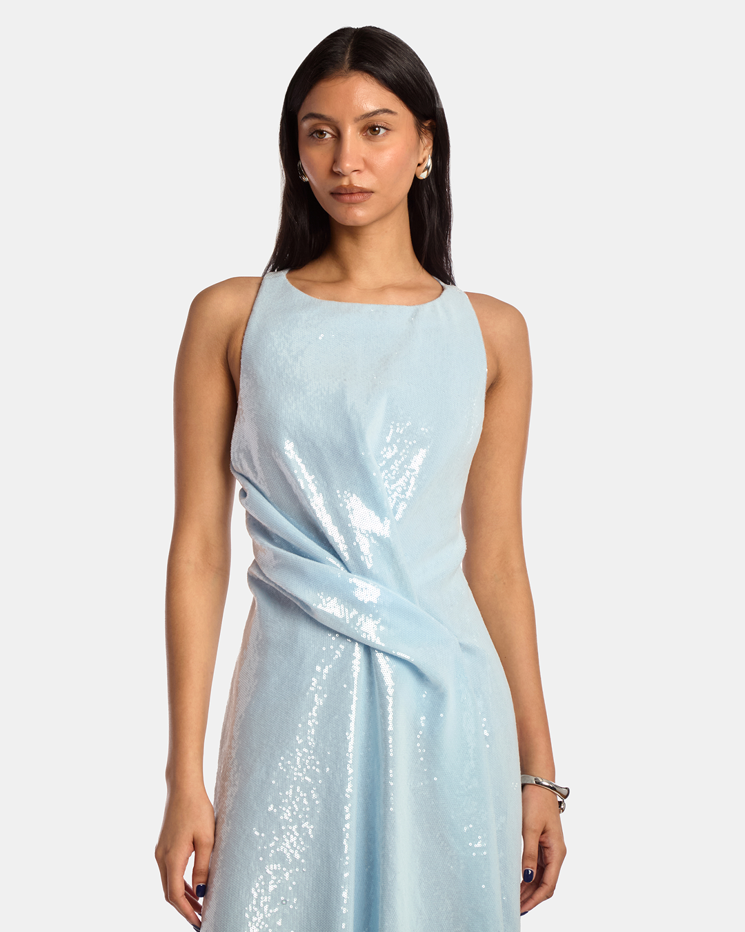 Sequin Kate Draped Maxi Dress