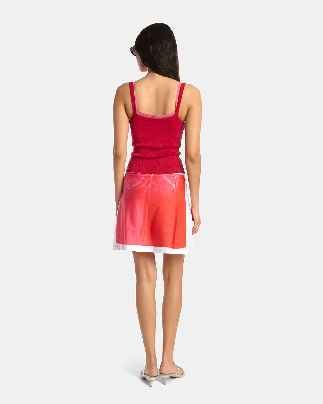 Illusion Print Mini Skirt
