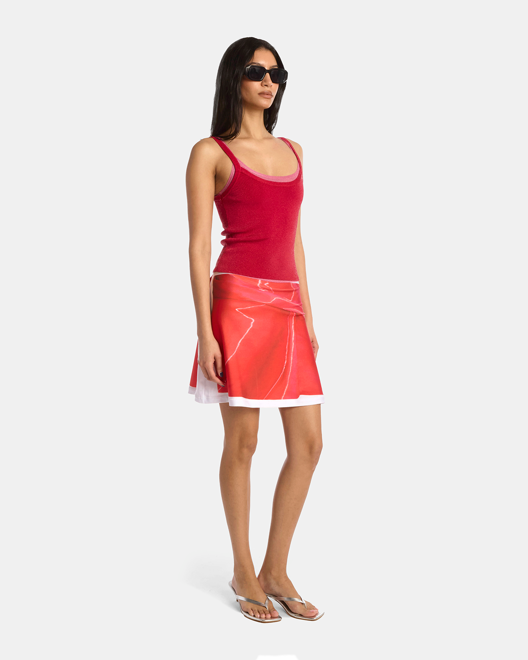 Illusion Print Mini Skirt