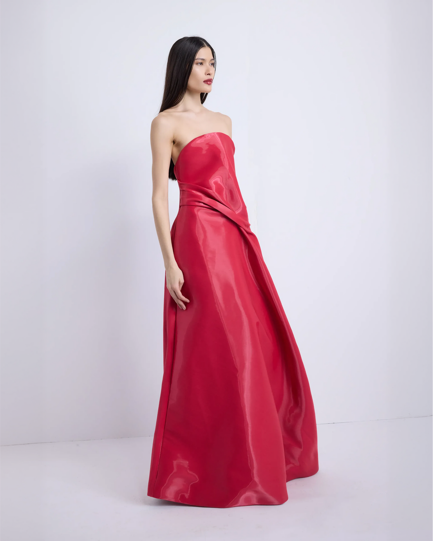 Kate Liquid Ballgown - Raspberry