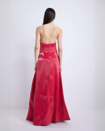 Kate Liquid Ballgown - Raspberry