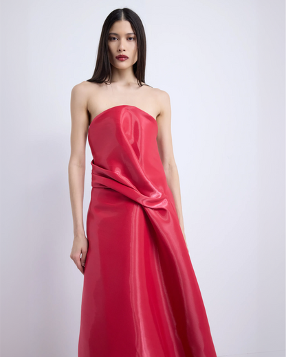 Kate Liquid Ballgown - Raspberry