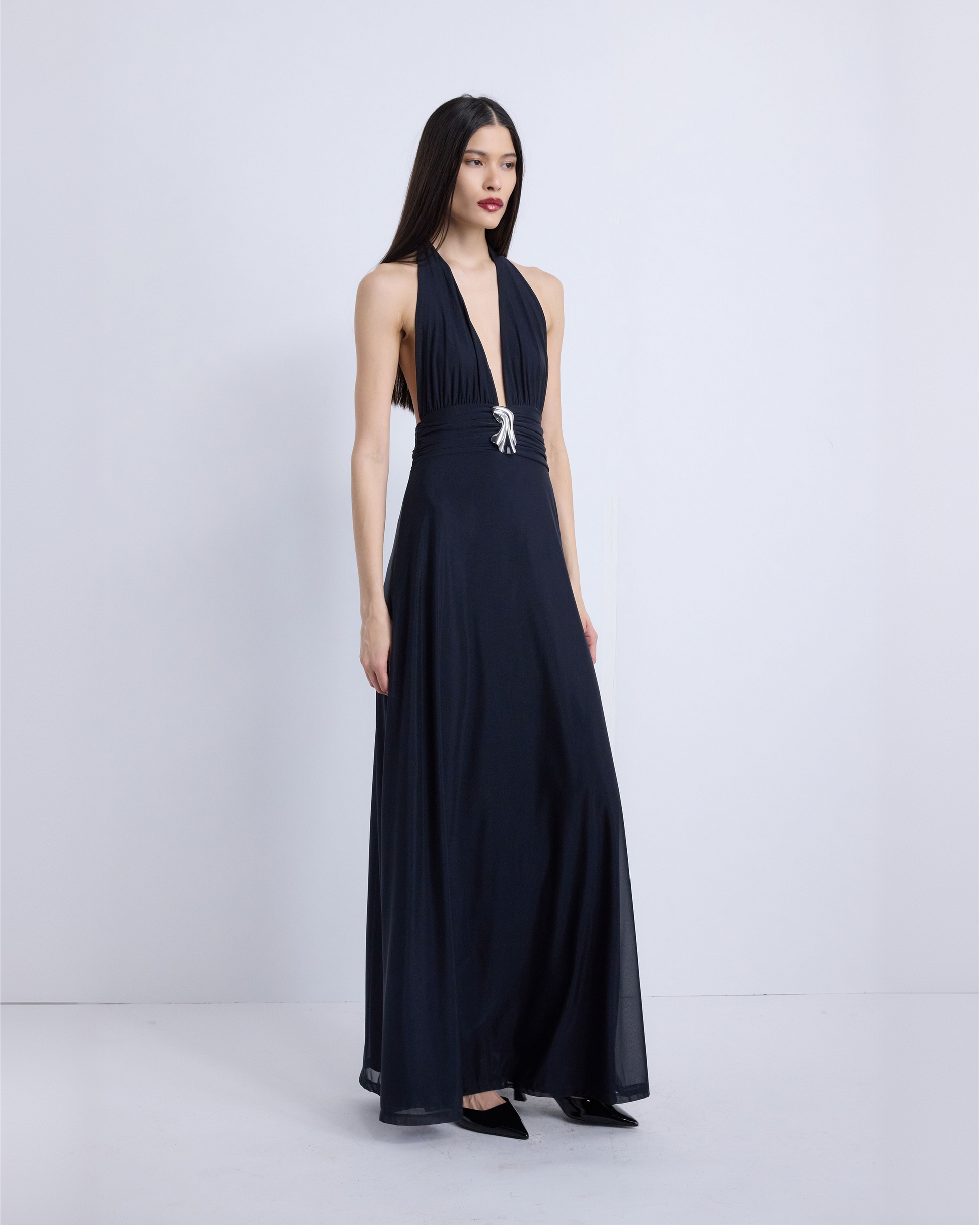 Nina Halter Maxi Dress - Midnight
