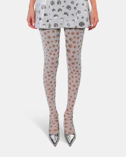 Mesh Printed Tights