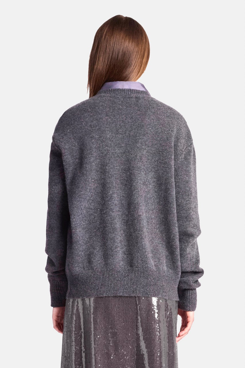 Draped Merino Cashmere Sweater