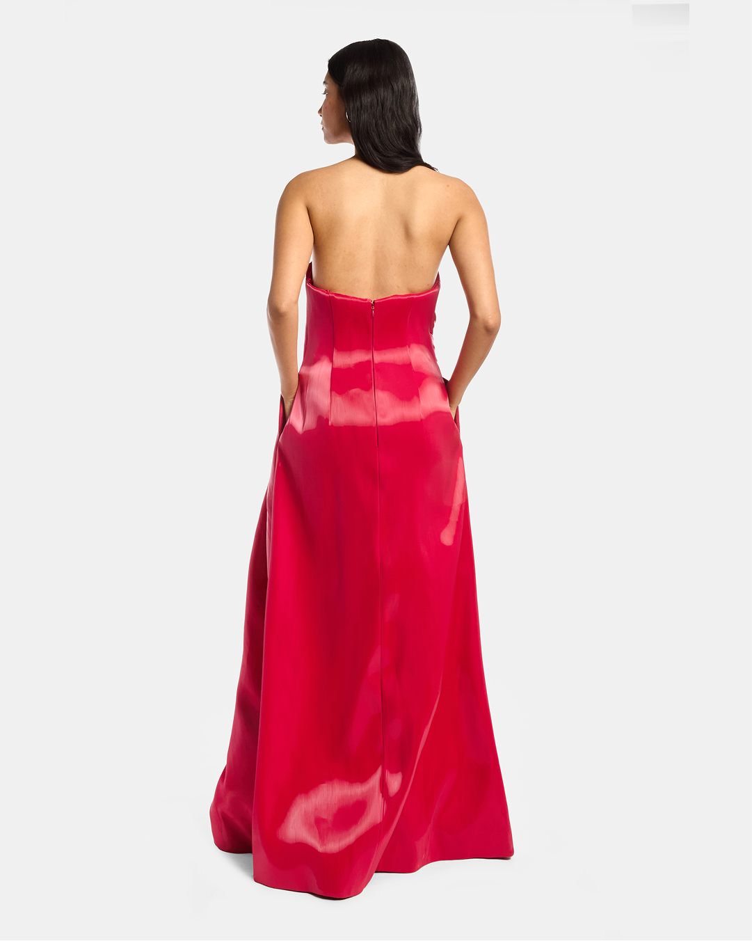 Kate Liquid Draped Ballgown with Pockets