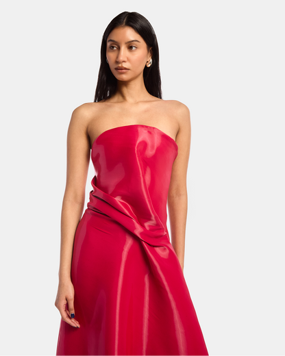 Kate Liquid Draped Ballgown with Pockets