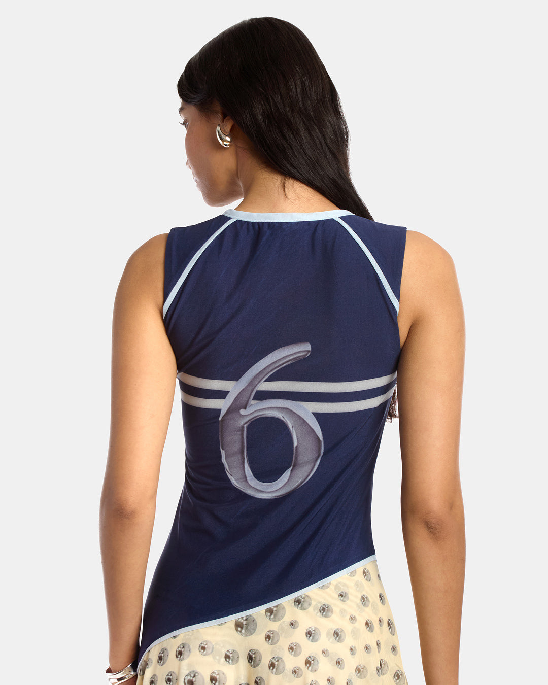 Printed Racer Handkerchief Dress