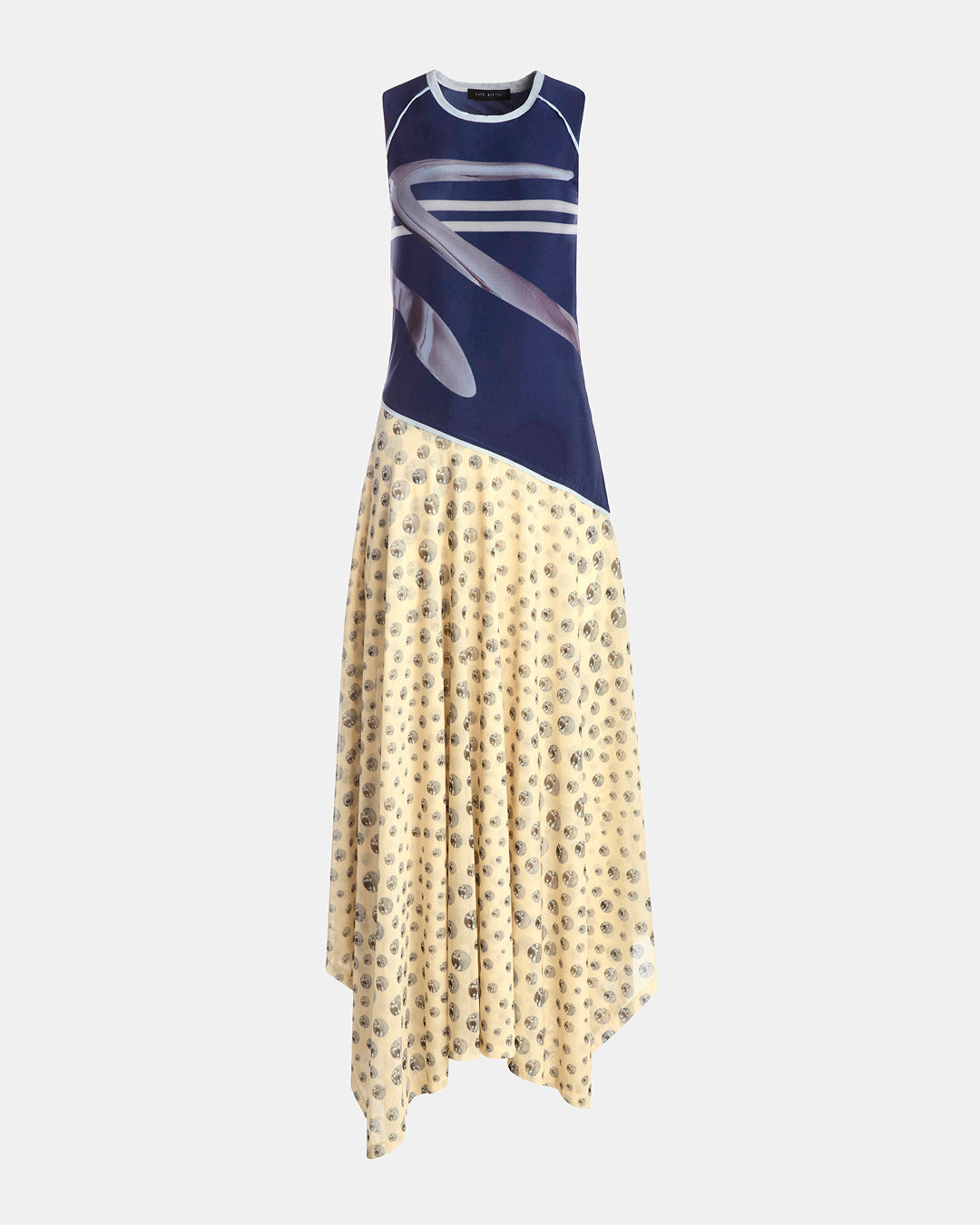 Printed Racer Handkerchief Dress