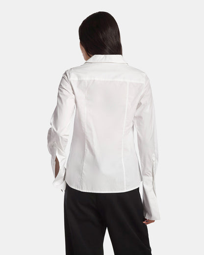 Illusion Print Corset Button Down