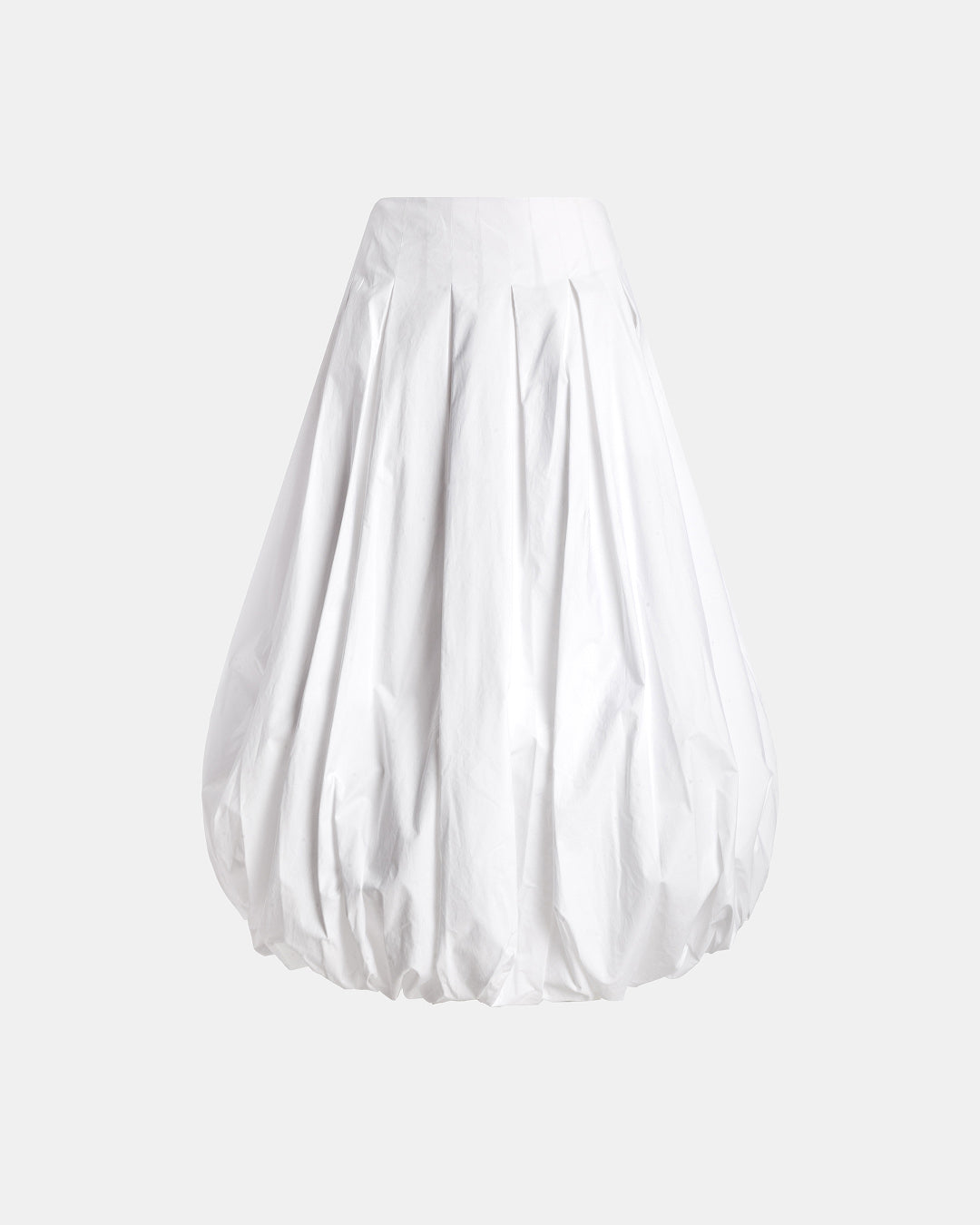Cotton Poplin Balloon Skirt With Pockets
