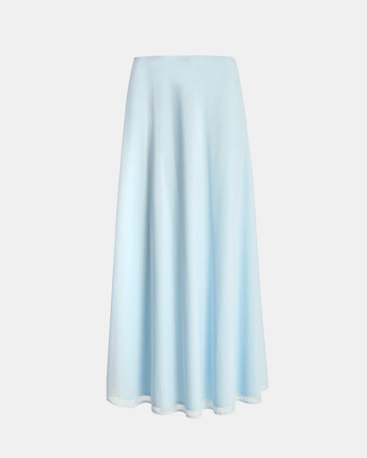 Mesh Circle Skirt Light Blue