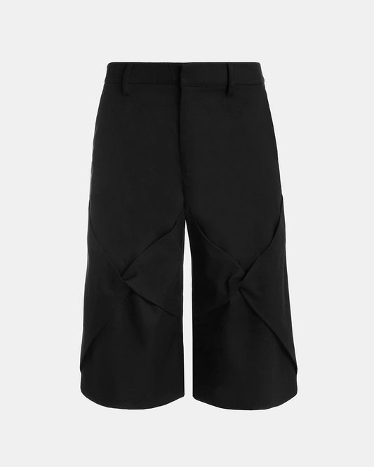 Draped Knee Culotte Shorts