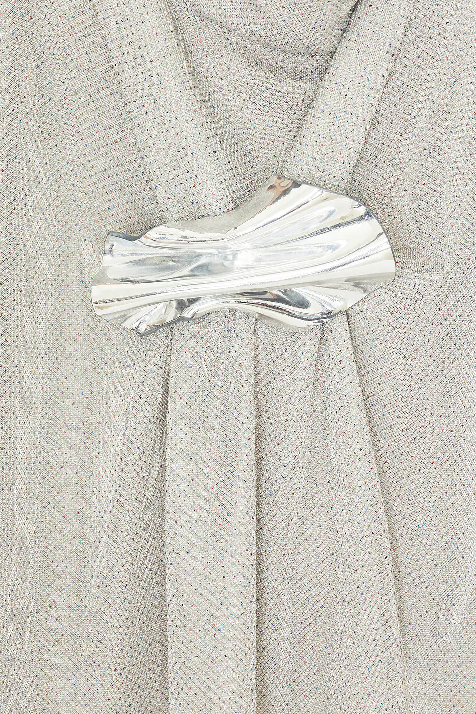 Peyton Cowl-Neck Mini Dress - Silver