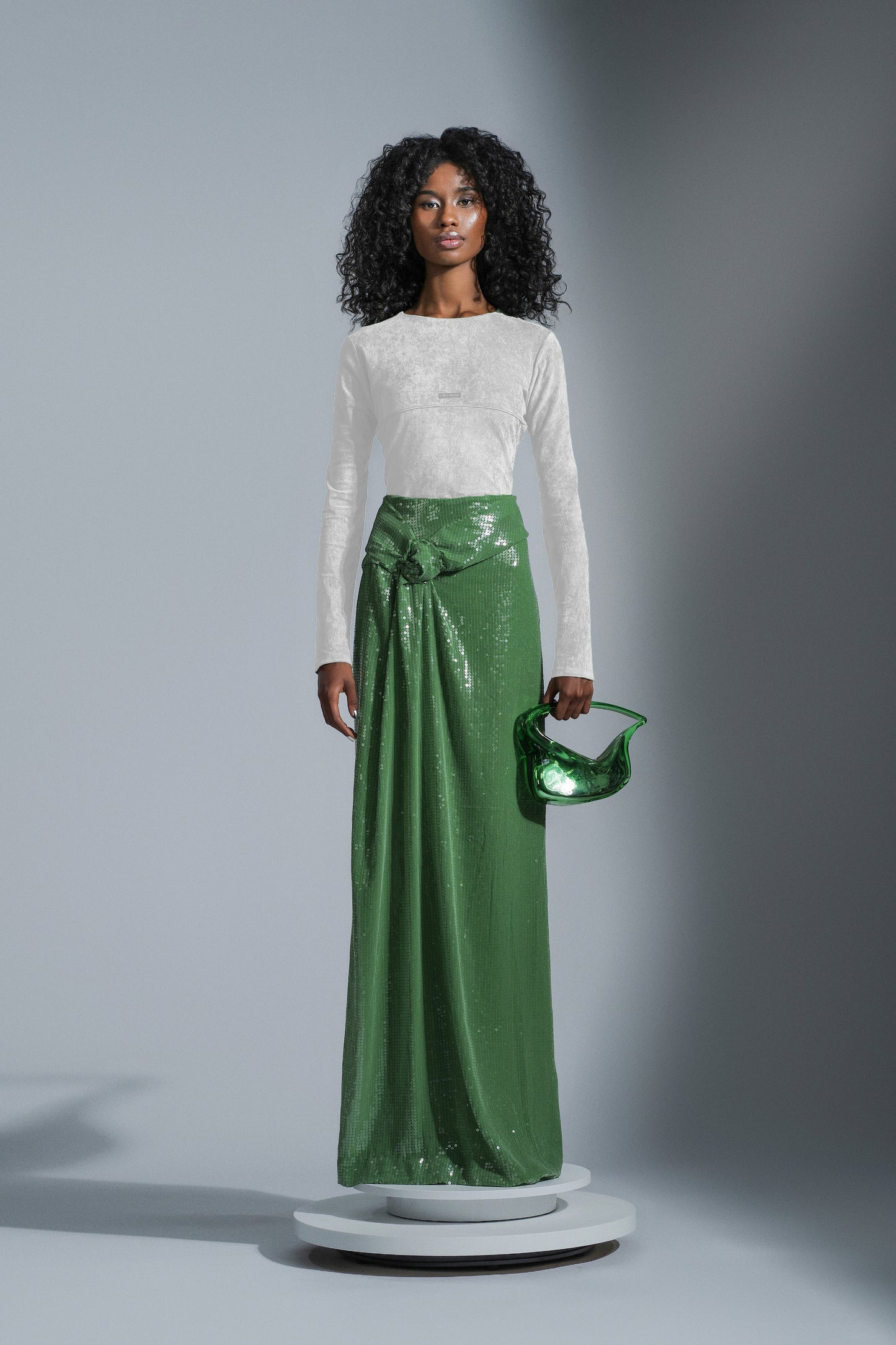 Microsuede Long Sleeve White (SAMPLE)