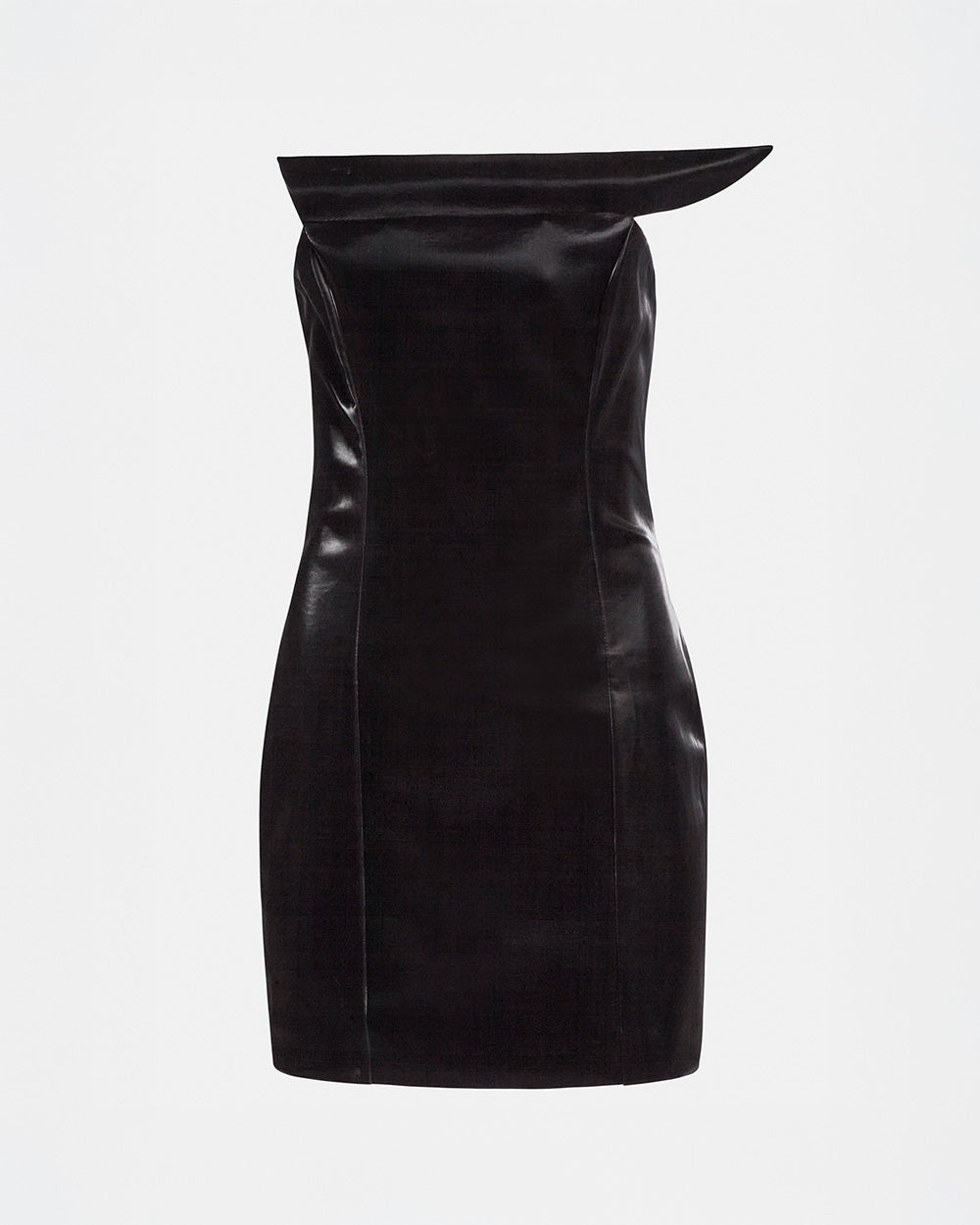 Molded Vinyl Mini Dress