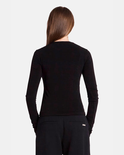 Illusion Print Long Sleeve Top