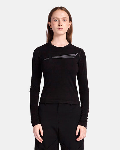 Illusion Print Long Sleeve Top