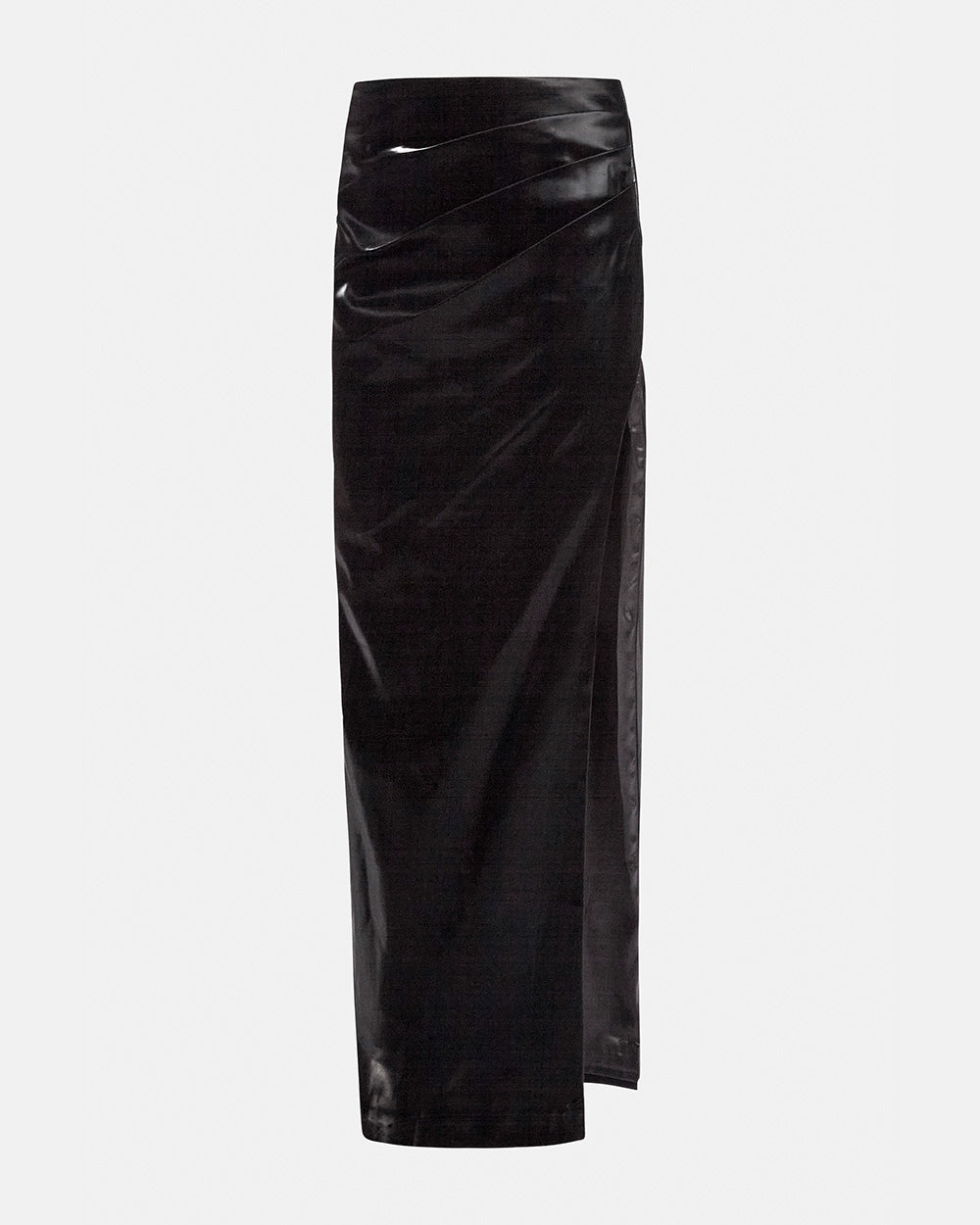 Willow Patent Draped Skirt