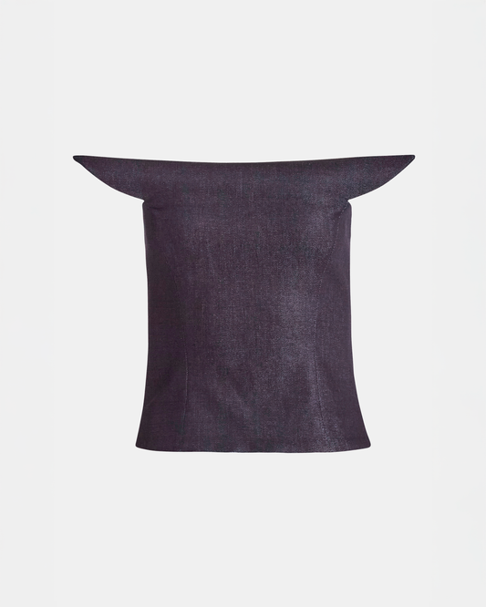 Symmetrical Sculpted Denim Corset