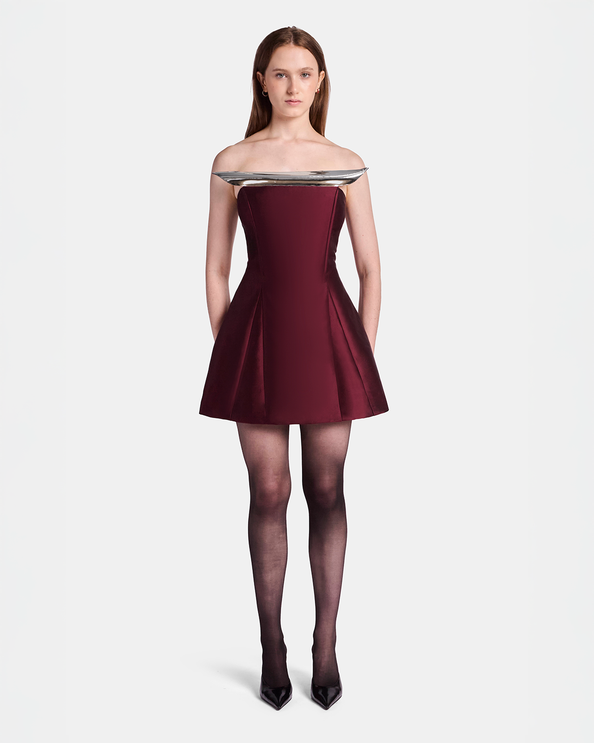 Two Tone Sculpted Mini Dress
