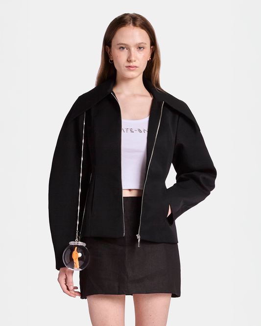 Sculpted Sleeve Fitted Jacket