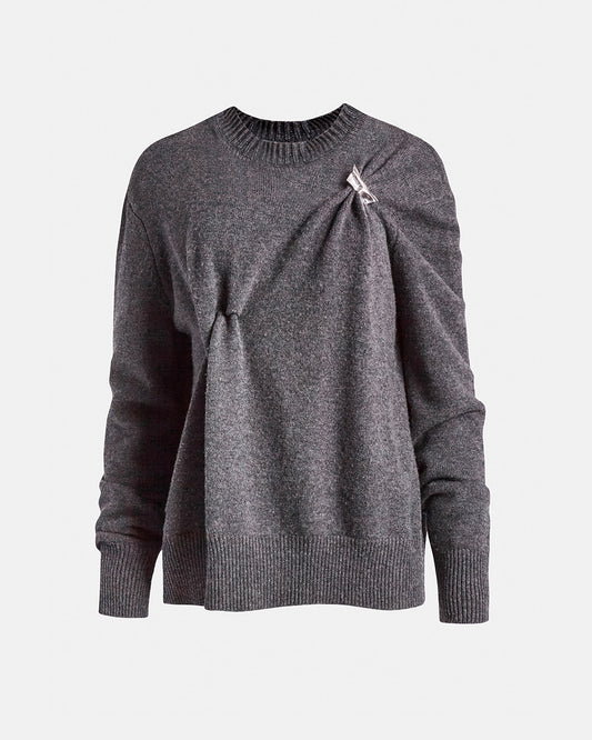 Draped Merino Cashmere Sweater
